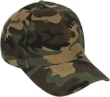 MANOKAMNA CREATION Army Stylish Cotton Base Ball and Tennis Cap in Army Adjustable Cap Green-thumb1