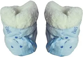 Riya Collection Kids Booties (Toe to Heel Length - 12 cm, Multi Colour) Blue-thumb1