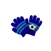 Brand Hub 2 Pair Acrylic Woolen Winter Gloves for Baby Girls  Baby Boys Toddler Design Gloves (Blue,1-3 Years Old)-thumb2