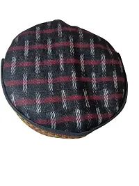 Brand Hub Unisex Wool Himachal Cap-Pahari Topi Himalayan Kraft (RED Checked, Pack of 1)-thumb1