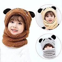 Manokamna Creation Woolen Panda Style Cap(6 to 12 Years Child)-thumb1