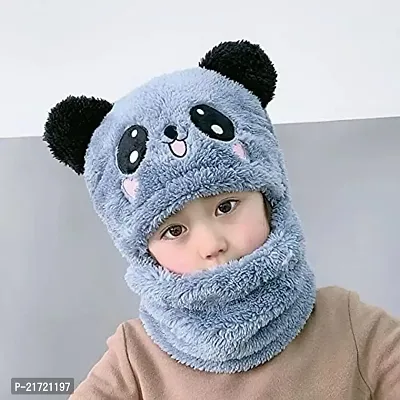 Manokamna Creation Woolen Panda Style Cap(6 to 12 Years Child)-thumb0