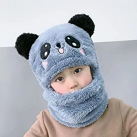 Manokamna Creation Woolen Panda Style Cap(6 to 12 Years Child)