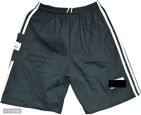 Riya Collection Men's Cotton Hosiery Shorts (Free Size) Blue 13-14 YEARS-thumb0