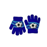 Brand Hub 2 Pair Acrylic Woolen Winter Gloves for Baby Girls  Baby Boys Toddler Design Gloves (Blue,1-3 Years Old)-thumb1