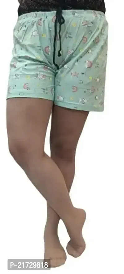 MANOKAMNA CREATION Women's Shorts(Multi-Printed) Multicolour-thumb0
