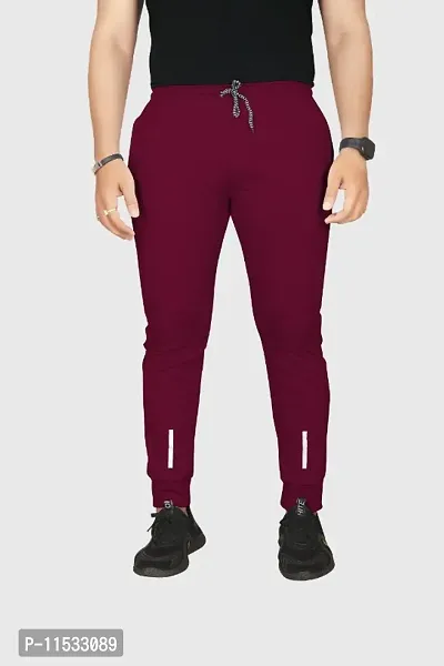 Classic Linen Blend Solid Track Pants for Men