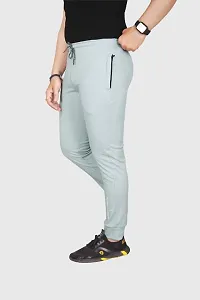 Classic Linen Blend Solid Track Pants for Men-thumb4