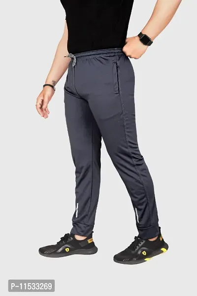 Classic Linen Blend Solid Track Pants for Men-thumb5