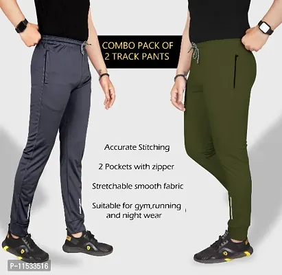 Classic Polycotton Solid Track Pants for Men, Pack of 2-thumb5