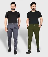 Classic Polycotton Solid Track Pants for Men, Pack of 2-thumb1