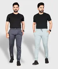 Classic Polycotton Solid Track Pants for Men, Pack of 2-thumb1