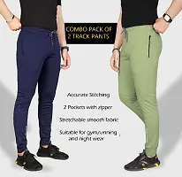 Classic Polycotton Solid Track Pants for Men, Pack of 2-thumb2