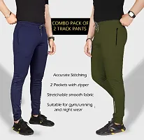 Classic Polycotton Solid Track Pants for Men, Pack of 2-thumb2