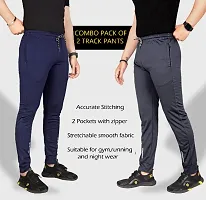 Classic Polycotton Solid Track Pants for Men, Pack of 2-thumb2