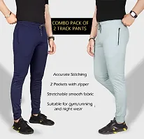 Classic Polycotton Solid Track Pants for Men, Pack of 2-thumb2