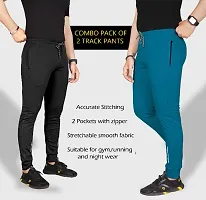 Classic Polycotton Solid Track Pants for Men, Pack of 2-thumb1