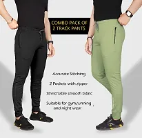 Classic Polycotton Solid Track Pants for Men, Pack of 2-thumb2