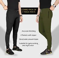 Classic Polycotton Solid Track Pants for Men, Pack of 2-thumb3