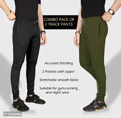 Classic Polycotton Solid Track Pants for Men, Pack of 2-thumb4