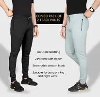 Classic Polycotton Solid Track Pants for Men, Pack of 2-thumb1