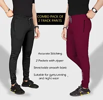 Classic Polycotton Solid Track Pants for Men, Pack of 2-thumb3