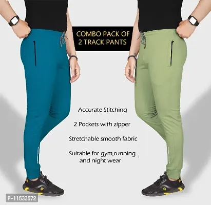 Classic Polycotton Solid Track Pants for Men, Pack of 2-thumb4