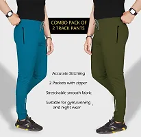 Classic Polycotton Solid Track Pants for Men, Pack of 2-thumb3