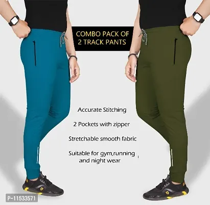 Classic Polycotton Solid Track Pants for Men, Pack of 2-thumb4