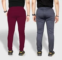 Classic Polycotton Solid Track Pants for Men, Pack of 2-thumb2