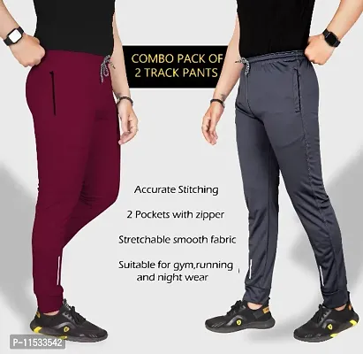 Classic Polycotton Solid Track Pants for Men, Pack of 2-thumb4