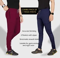 Classic Polycotton Solid Track Pants for Men, Pack of 2-thumb2