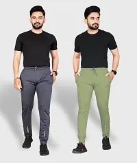 Classic Polycotton Solid Track Pants for Men, Pack of 2-thumb2