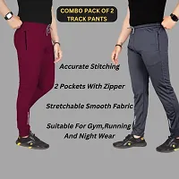 Classic Solid Track Pants for Men, Pack of 2-thumb3