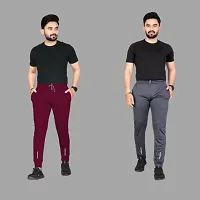 Classic Solid Track Pants for Men, Pack of 2-thumb1