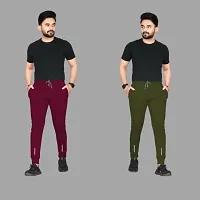 Classic Solid Track Pants for Men, Pack of 2-thumb1