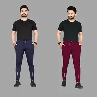 Classic Solid Track Pants for Men, Pack of 2-thumb1