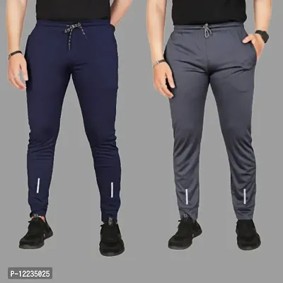 Classic Solid Track Pants for Men, Pack of 2