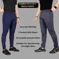 Classic Solid Track Pants for Men, Pack of 2-thumb3