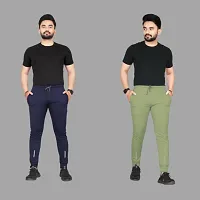 Classic Solid Track Pants for Men, Pack of 2-thumb1