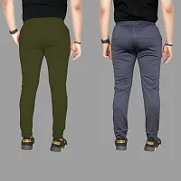 Classic Solid Track Pants for Men, Pack of 2-thumb2