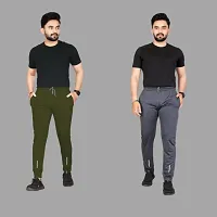 Classic Solid Track Pants for Men, Pack of 2-thumb1