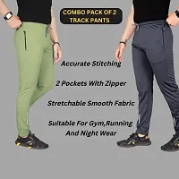 Classic Linen Blend Solid Track Pants for Men, Pack of 2-thumb3