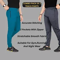 Classic Linen Blend Solid Track Pants for Men, Pack of 2-thumb3