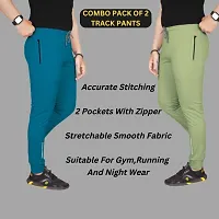 Classic Linen Blend Solid Track Pants for Men, Pack of 2-thumb3