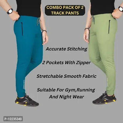 Classic Linen Blend Solid Track Pants for Men, Pack of 2-thumb4