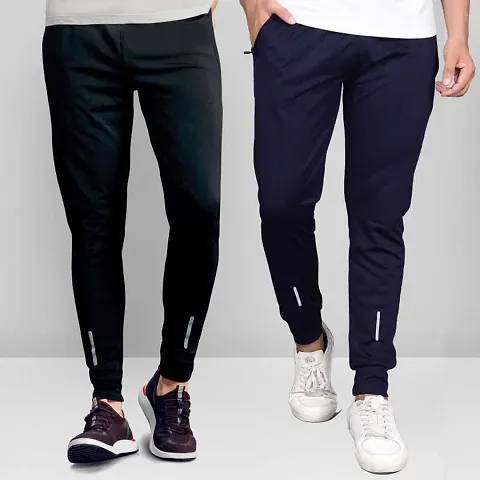 Classic Solid Track Pants for Men Pack of 2