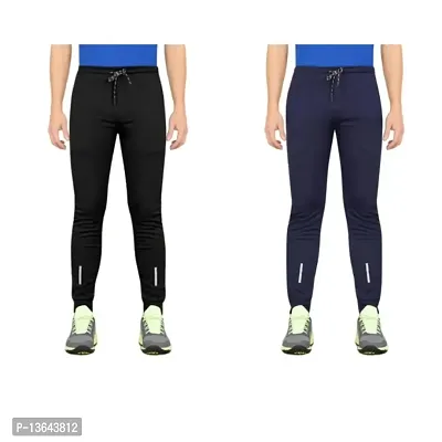 Combo Mens Relaxed Lycra Track Pants / Regular Fit Jogger / Sport Wear Lower /Perfect Gym Pants /Stretchable Running Trousers /Nightwear and Daily Use Slim Fit Track Pants with Zipper with Both Size