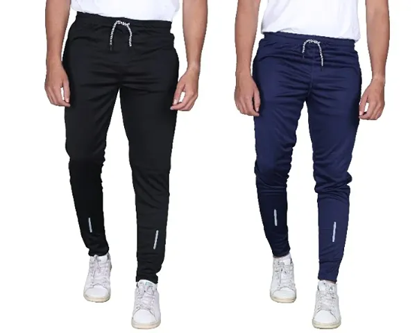 Must Have Polyester Regular Track Pants For Men Combo set Pack of 2