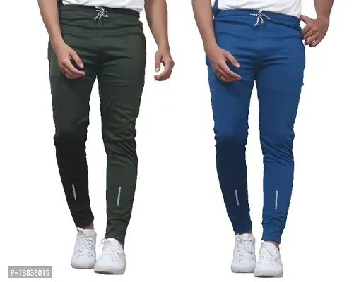 Buy Combo Mens Relaxed Lycra Track Pants / Regular Fit Jogger / Sport Wear  Lower /Perfect Gym Pants /Stretchable Running Trousers /Nightwear and Daily  Use Slim Fit Track Pants with Zipper with